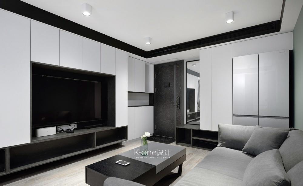 小空间大收纳 | 黑白绿的自然清新家居设计-2