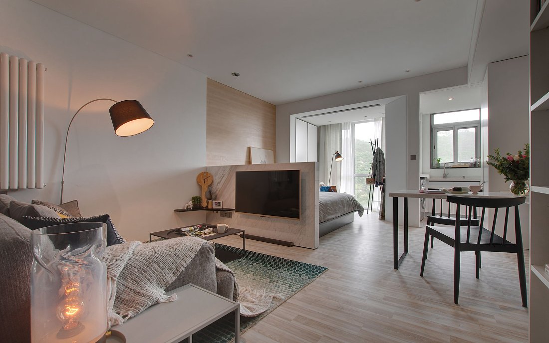 山东40㎡工业风袖珍住宅  隐巷设计-0