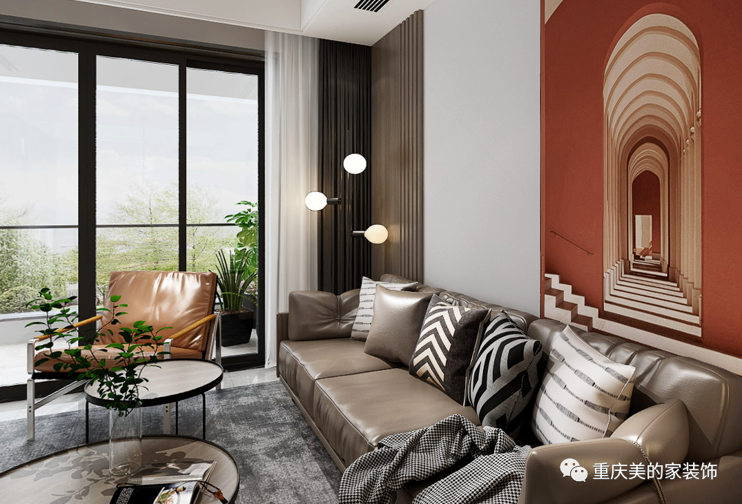 现代摩登家居,演绎高级灰与爱马仕橙的时尚碰撞-20