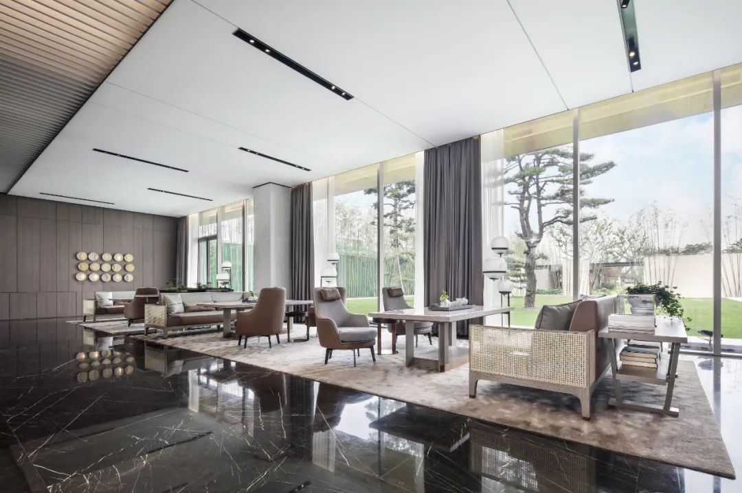 青岛悦海府售楼处 | 海洋主题的现代东方空间设计-19