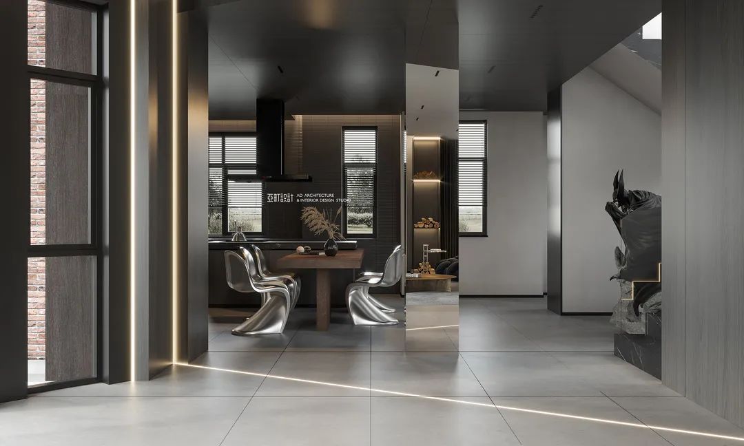 黑白灰的魅影之家 · 爵世名邸的现代艺术设计丨亚町设计-29