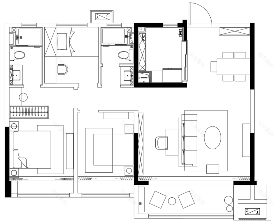 临沂中南君启销售中心与样板间丨中国临沂丨元禾大千(软装),金丰环球装饰工程(天津)有限公司(硬装)-51