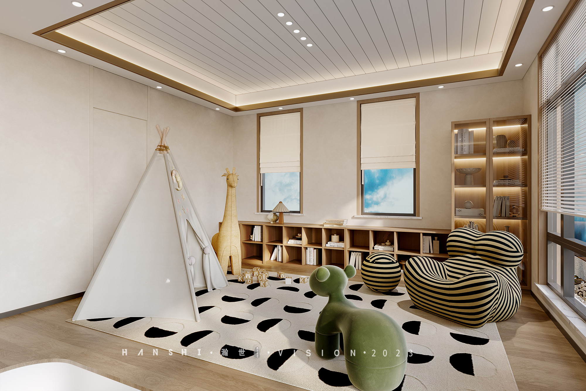 现代家装别墅一瀚世表现-11