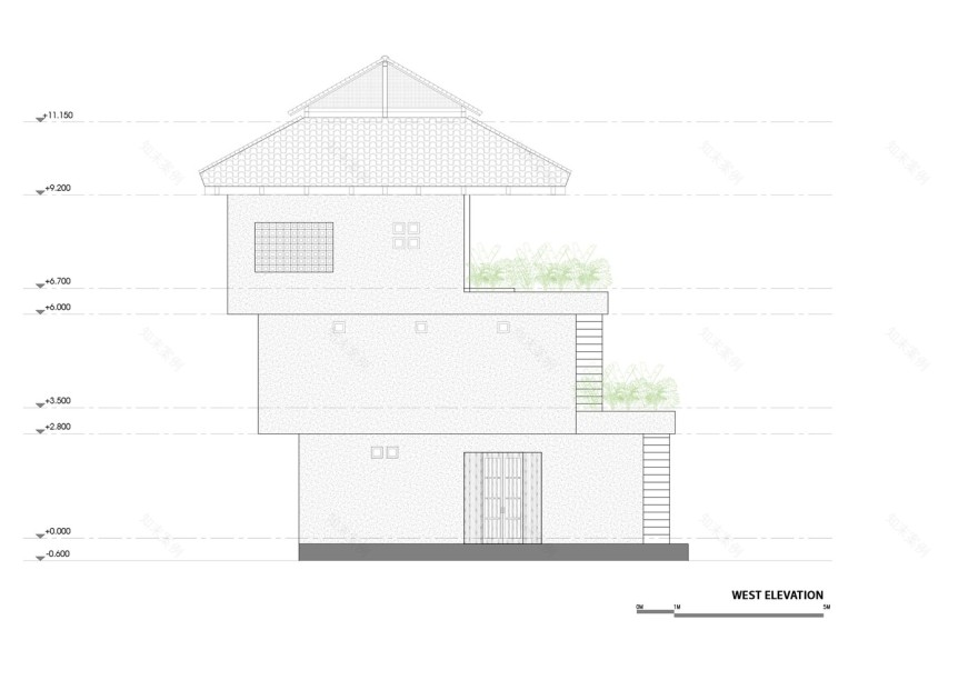 越南阶梯住宅:层层悬挑打造通透室内环境-25