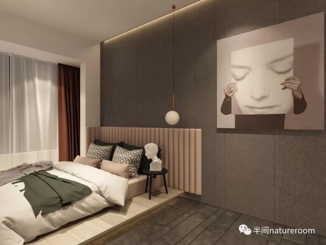 半间软装设计打造现代蒙元风白色空间-24