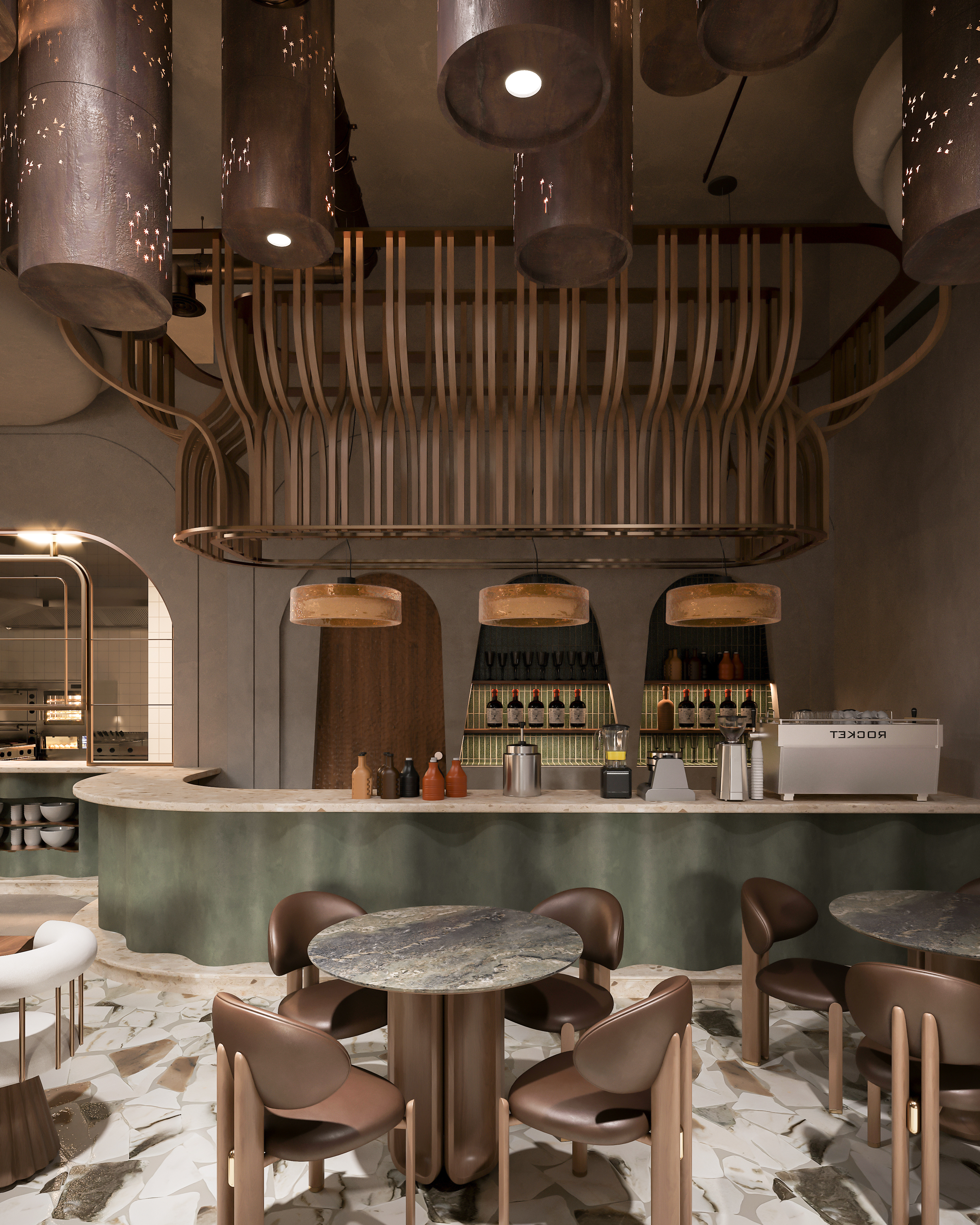 uplift有提升、振奋等意思，结合RESTAURANT（餐厅），这里可将UPLIFT RESTAURANT翻译为活力餐厅  丨沙特阿拉伯利雅得-7