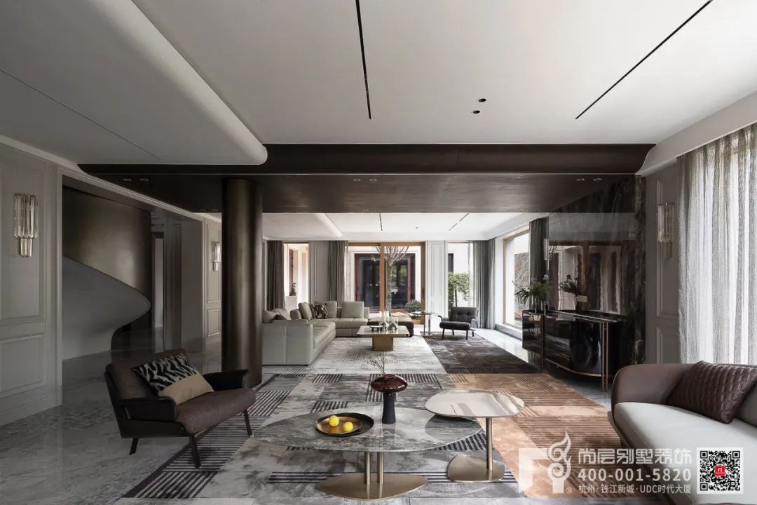 杭州香格里拉现代轻法大宅丨中国杭州丨杭州尚层装饰-16