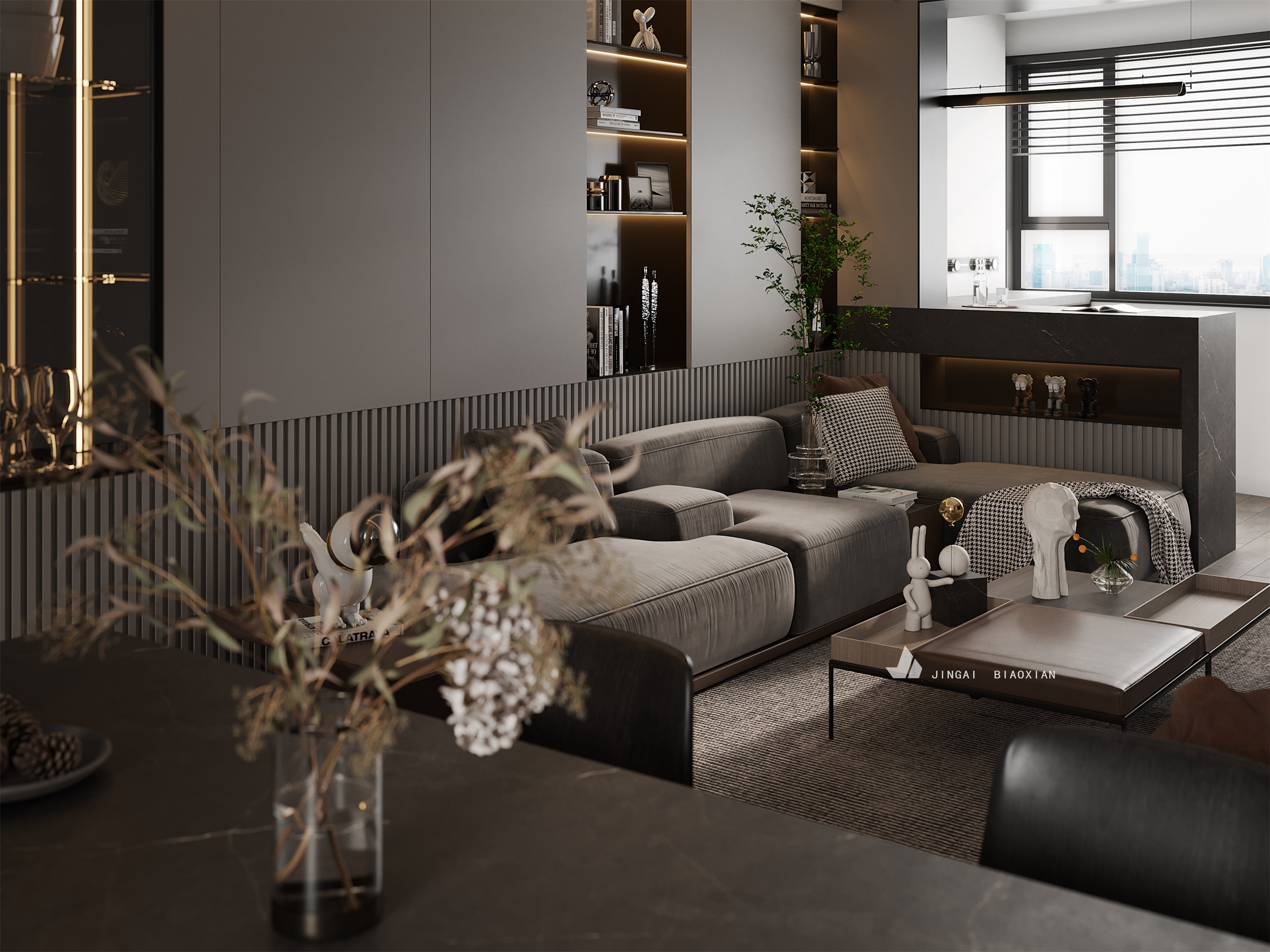 金该视觉呈现的时尚办公空间丨朱晨毅-14