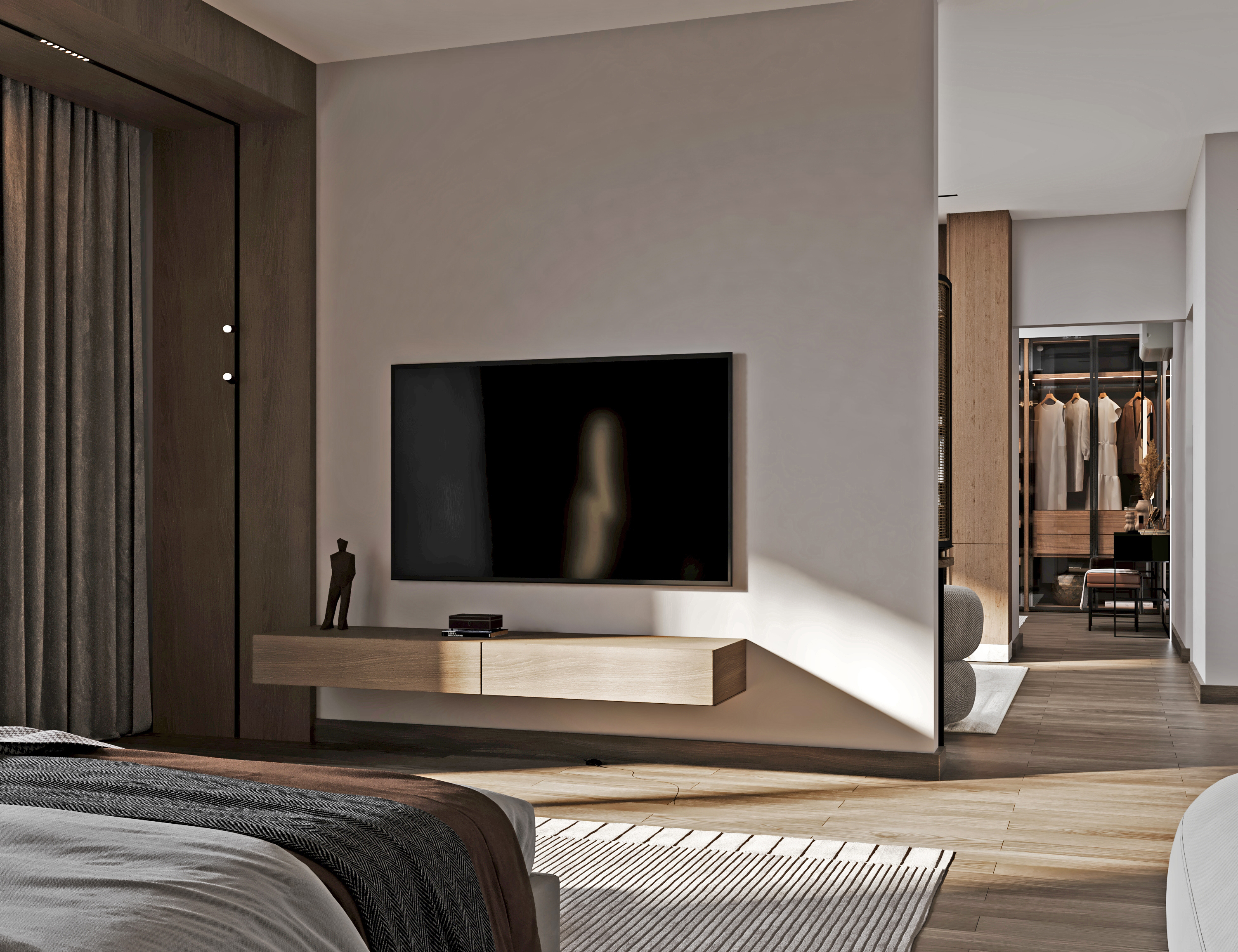 Master Bedroom with Living & Dressing & Bathroom-2