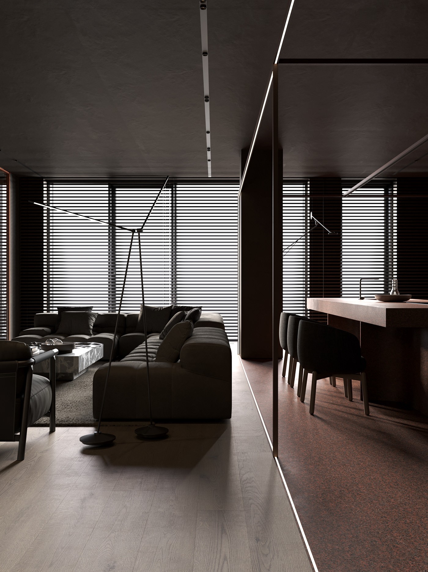 俄罗斯黑色公寓设计-8