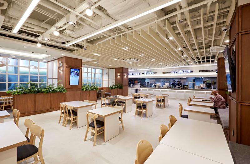 158 平米现代餐厅设计，打造白色与木纹的美食空间-9