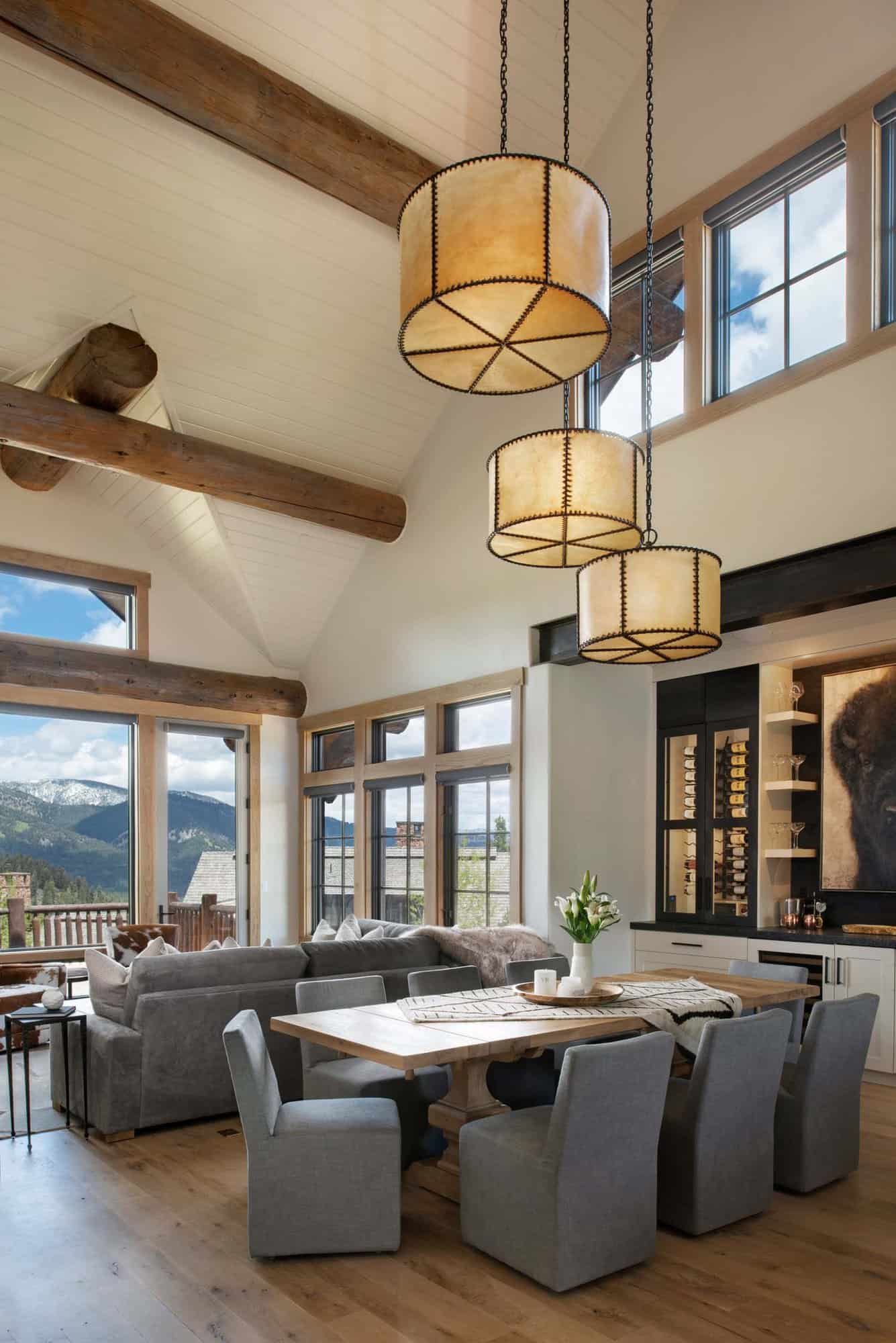 A rustic modern mountain cabin was beautifully reimagined in Big Sky, Montana-1
