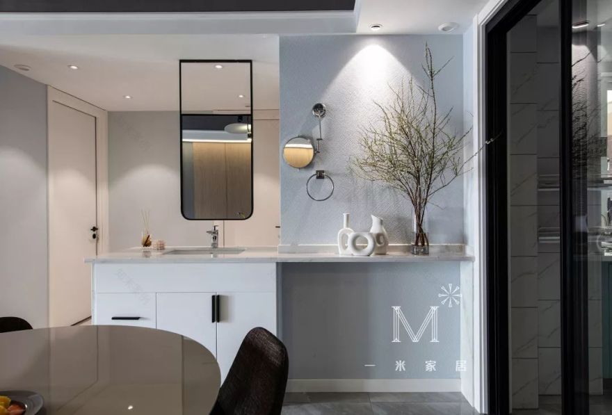 常州 89 平现代婚房,裸感水泥漆打造个性温暖空间-2