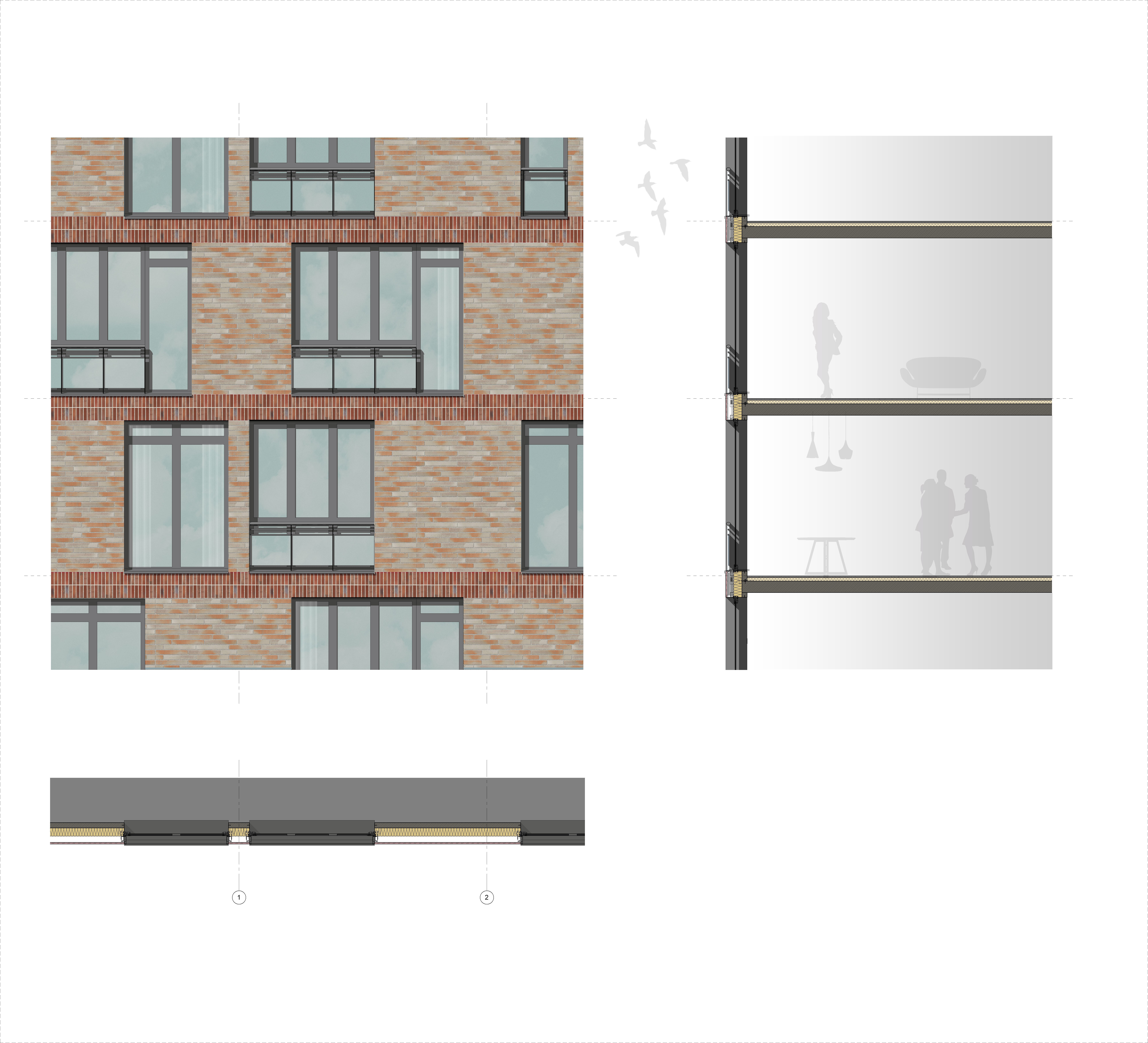 Facades and housing design for apartment complex-5
