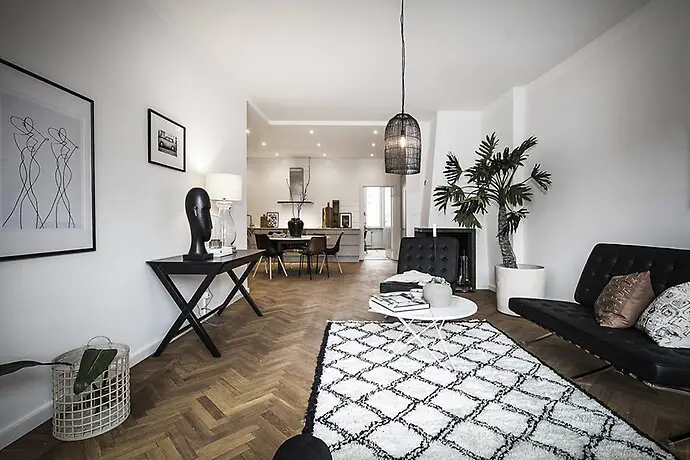 瑞典 110 平米老建筑里的现代魅力-4