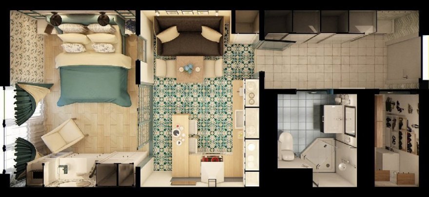 42平米公寓室内设计案例-8