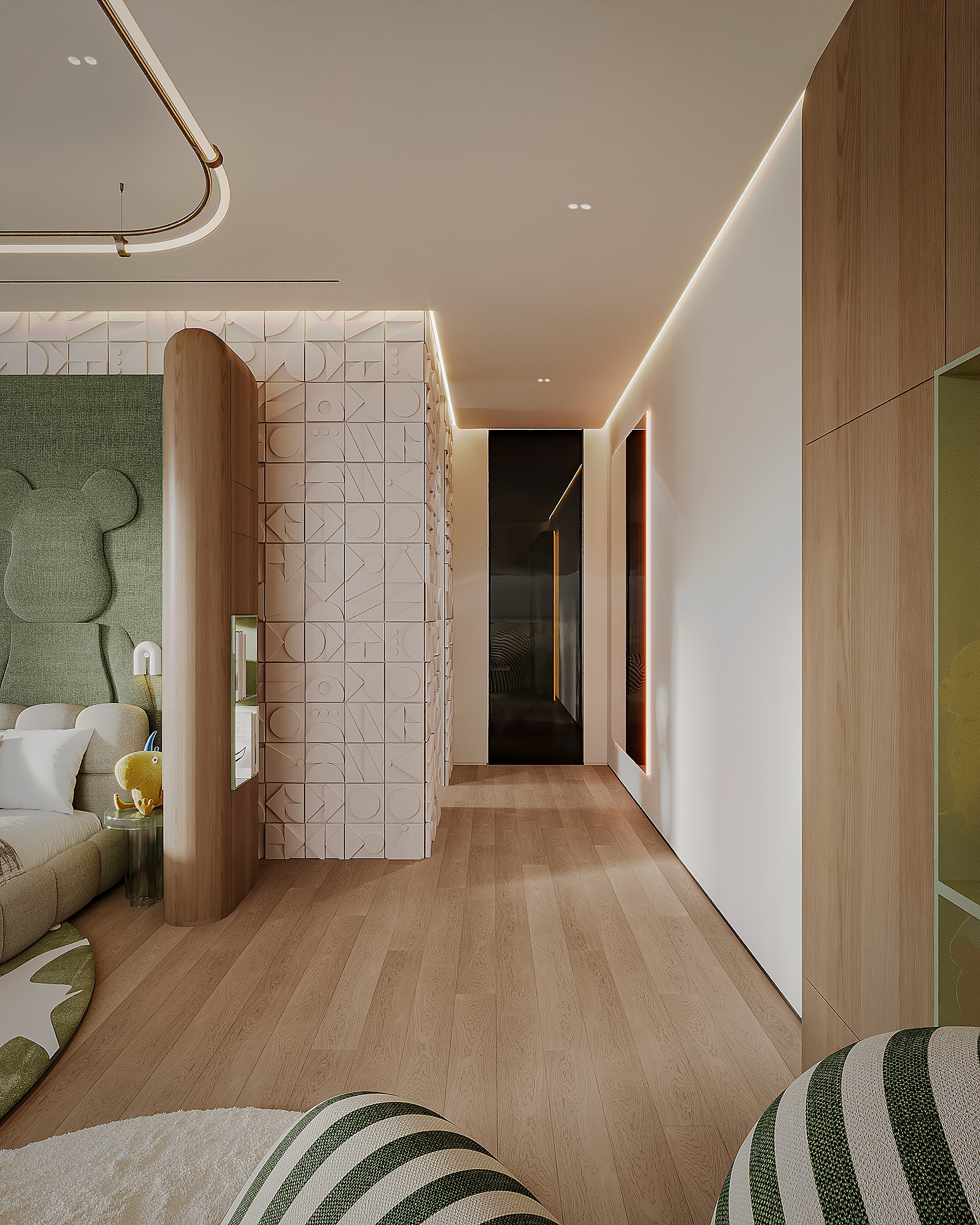 现代男孩的卧室-13