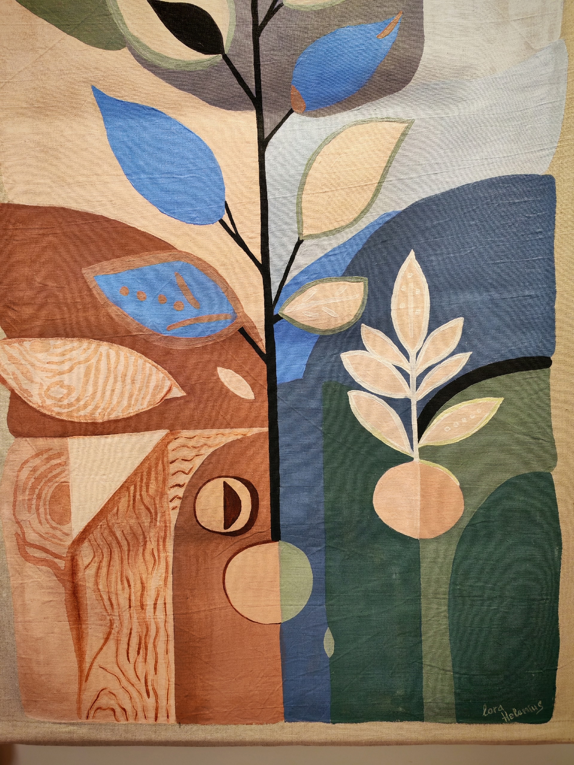 抽象生态设计亚麻布绘画作品-3