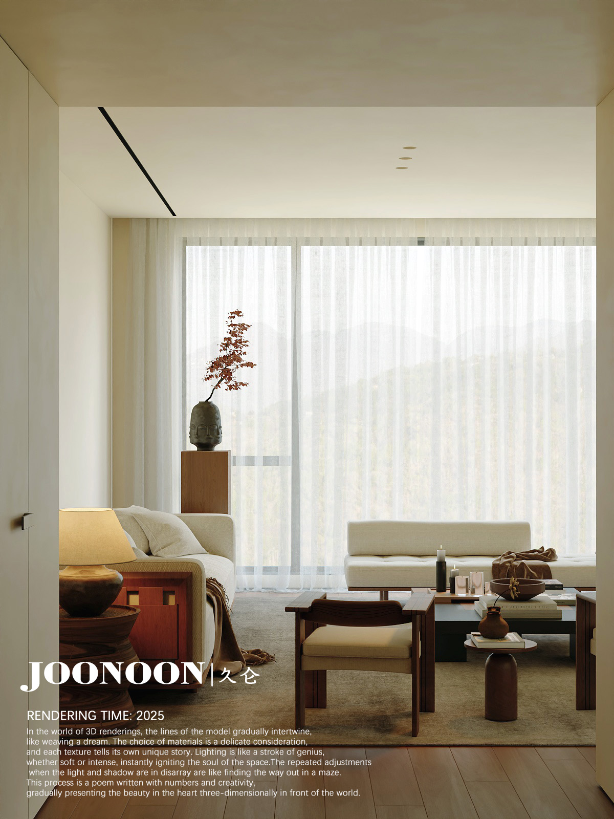 最新渲染｜中古风客厅-5