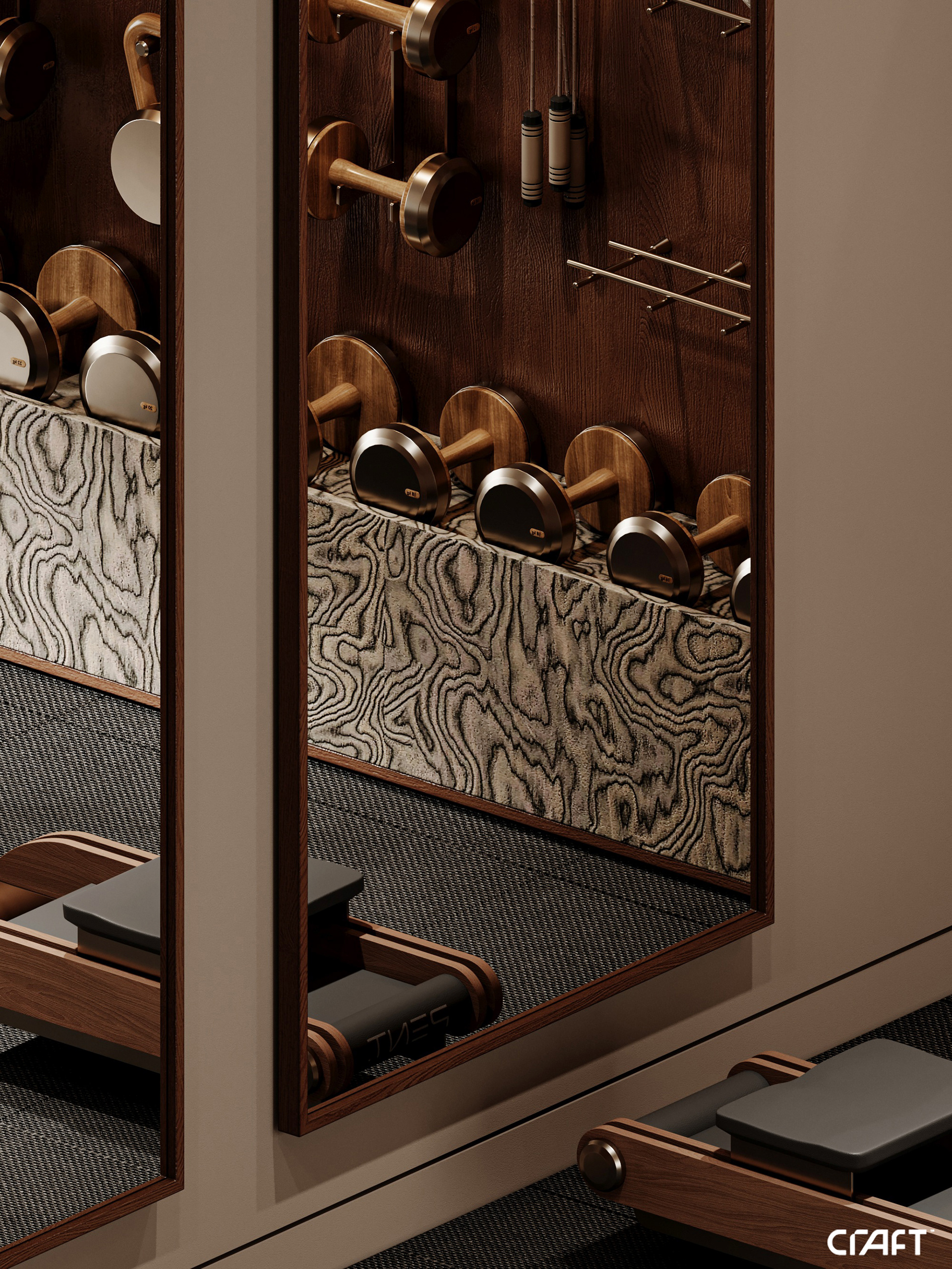 起居空间·健身房·小厨房丨沙特阿拉伯丨Square Meter Office-27