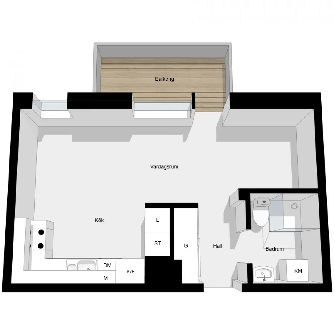 40 平米北欧风小公寓设计-11