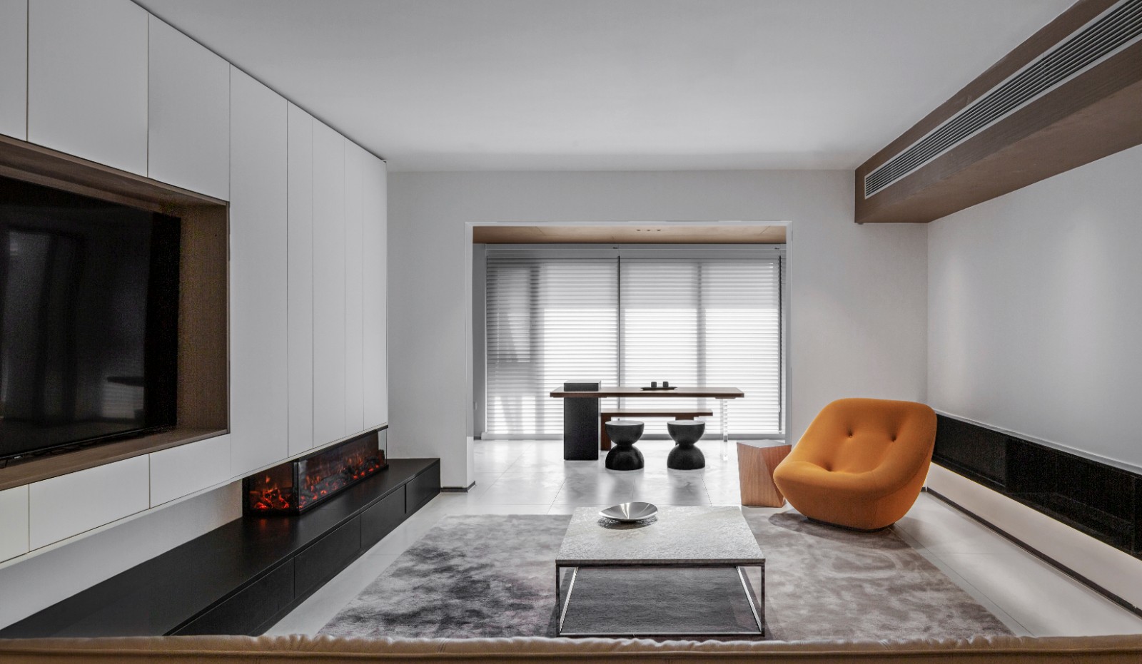 琐碎空间大改造 | 220 平经典现代风设计，灯光与质感的完美结合-3