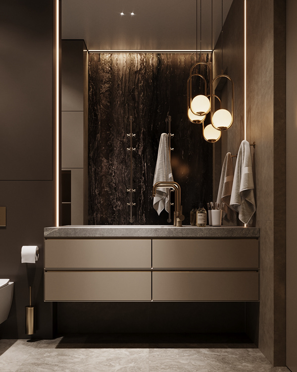 暖棕色系公寓设计 超有质感！-12