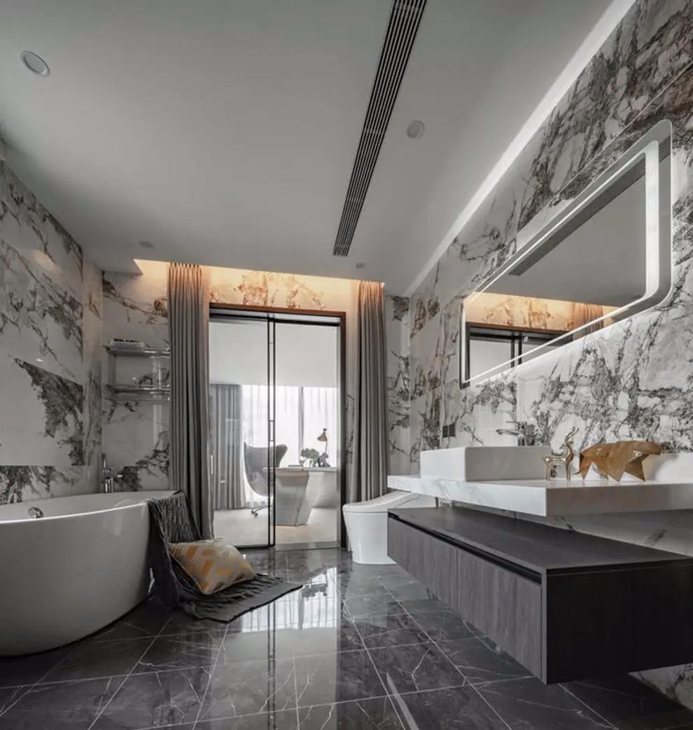 现代黑白灰风的别墅-18