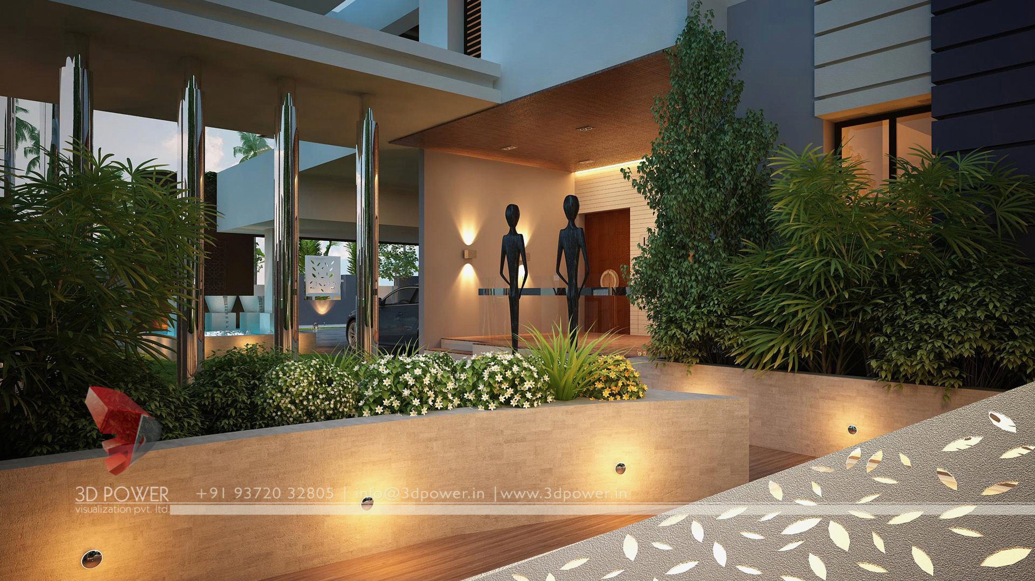 bungalow architectural rendering top 3d walkthrough rendering-11