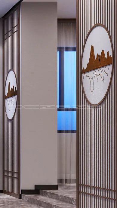 《东成至盛》新中式别墅设计丨木美空间设计-47