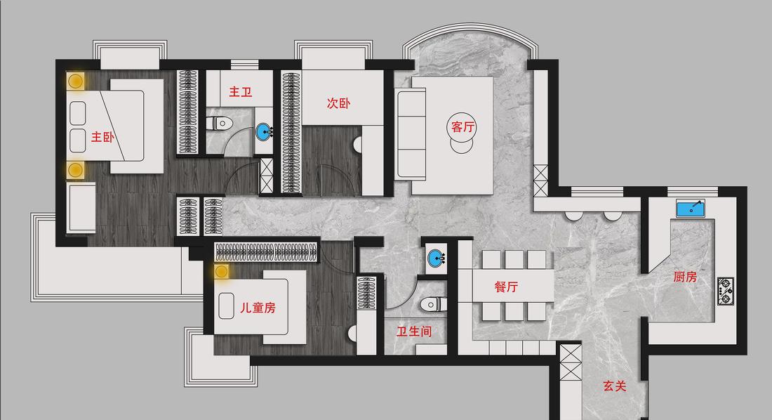 超强收纳平层住宅设计丨华铭空间设计事务所-2