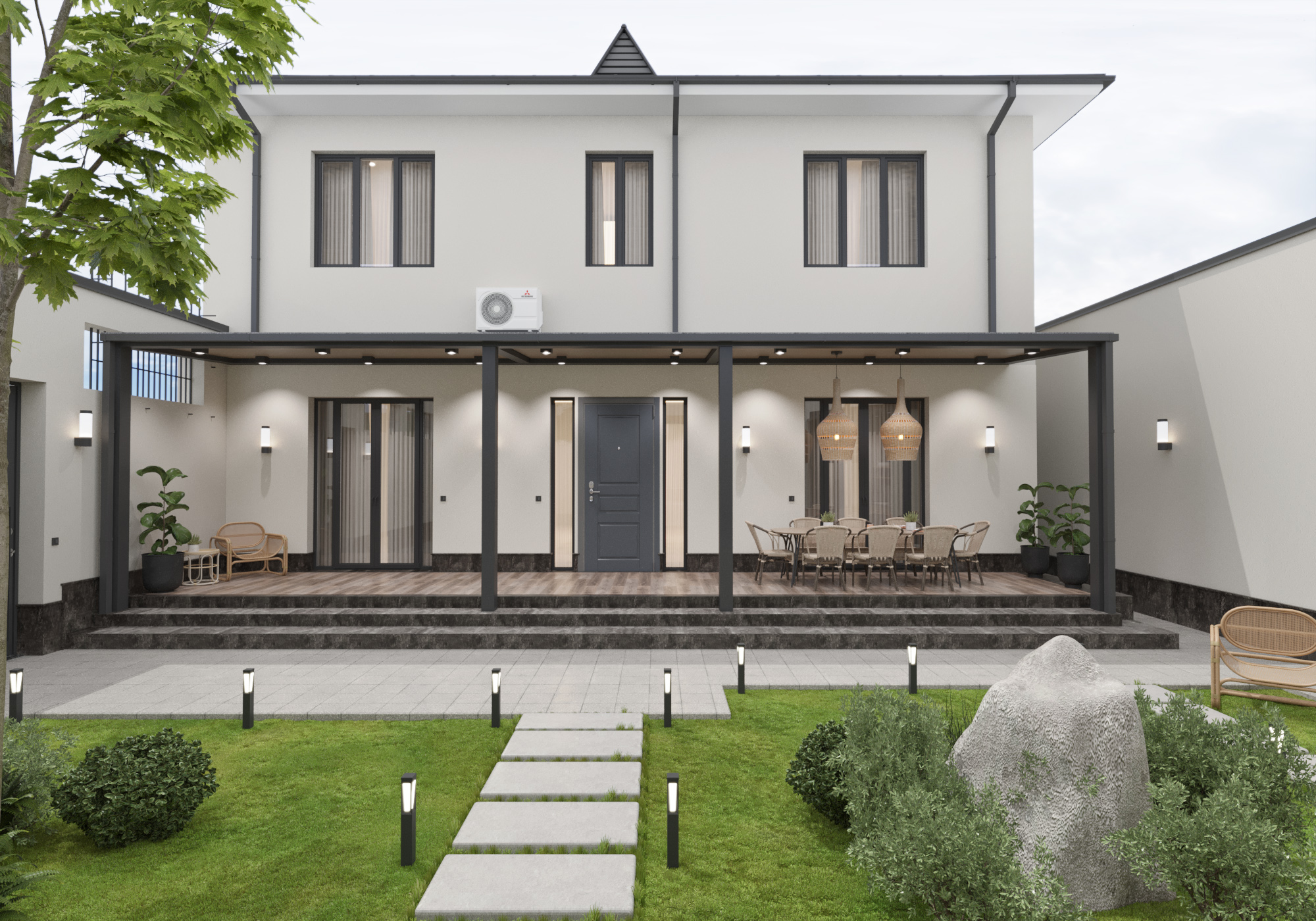 Дизайн фасада частного дома . Ташкент-6