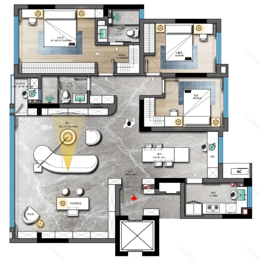 首创禧瑞山河 124㎡现代极简三室设计丨中国重庆丨陈晓亚-28