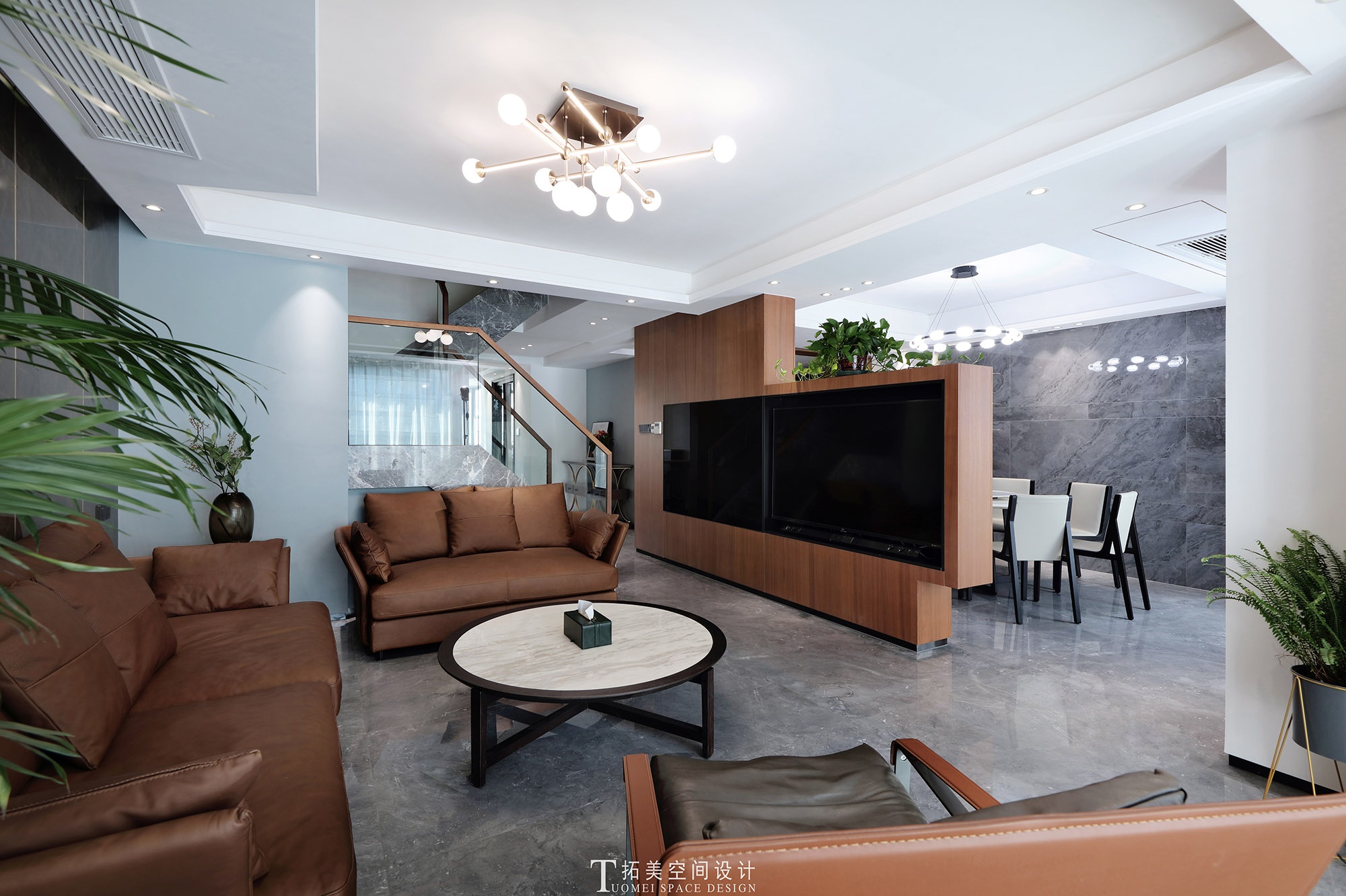 280㎡现代顶层复式丨中国丨拓美空间设计-11