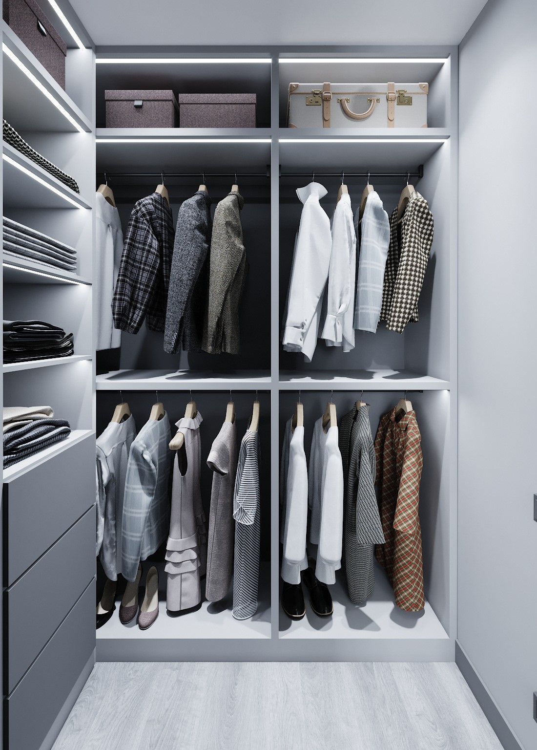 93㎡灰色系空间设计 演绎现代人的精致生活-19