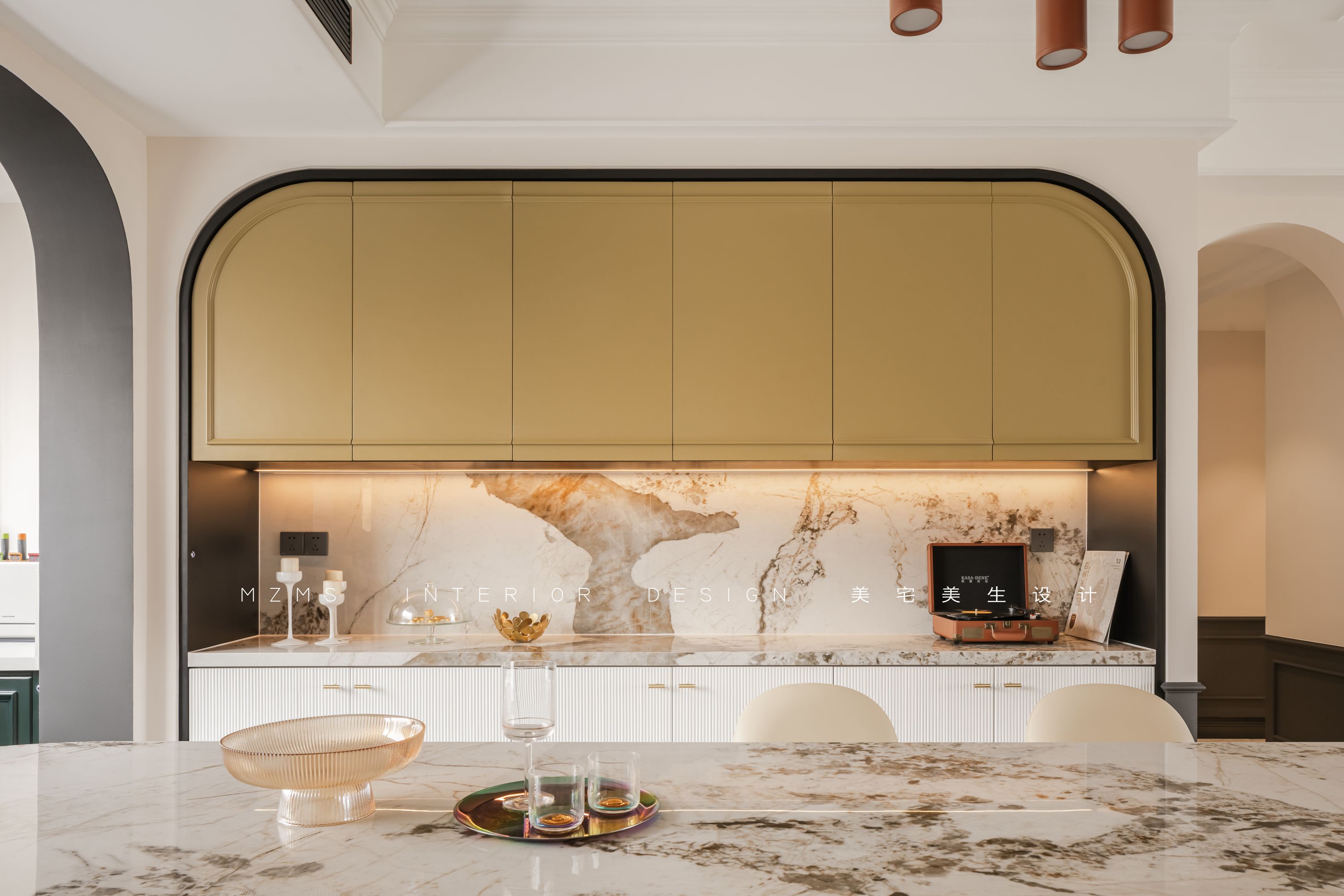 轻奢法式湖景大宅丨美宅·美生设计-43