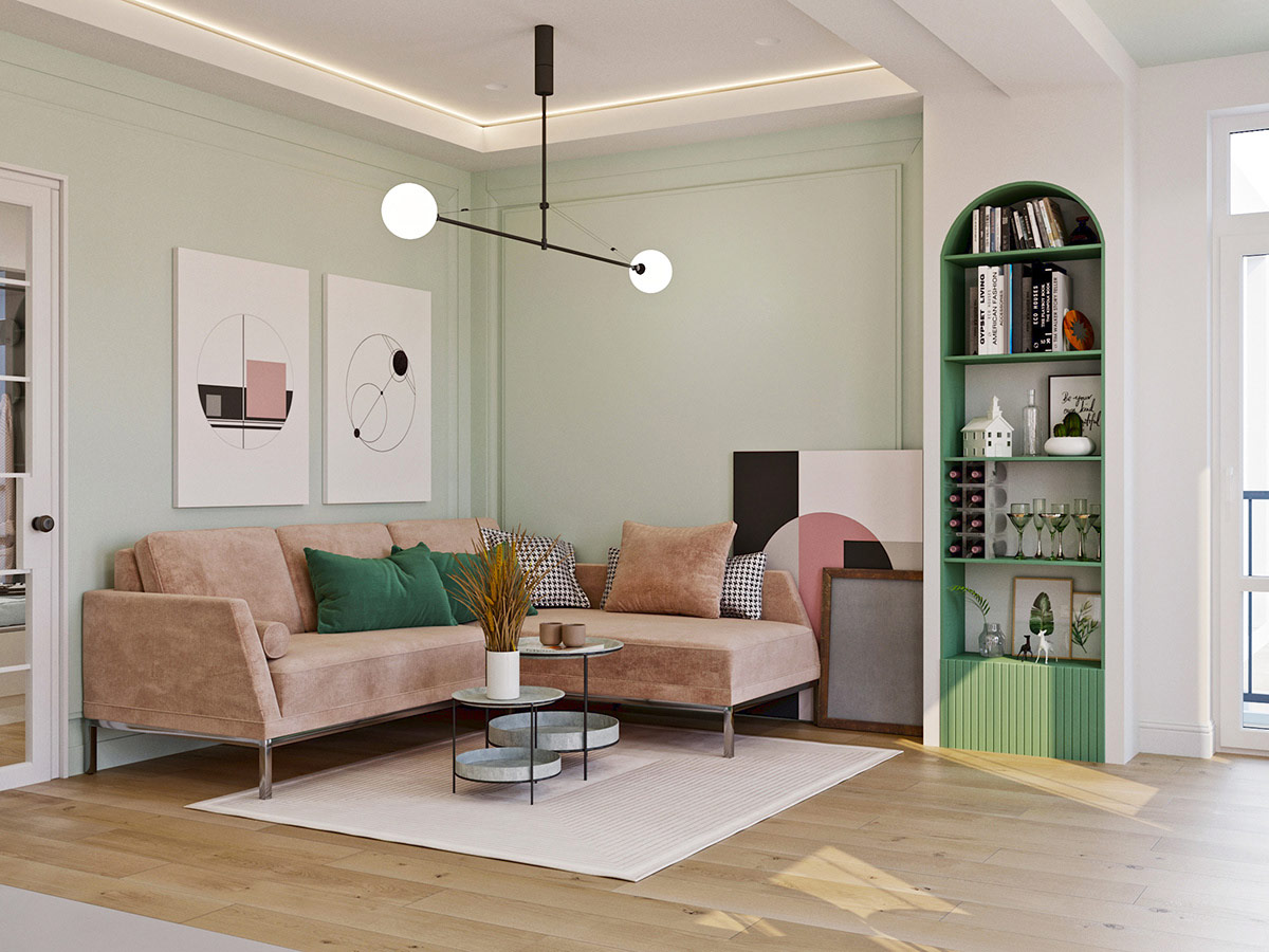 Captivating Pink, Blue And Green Interiors-21