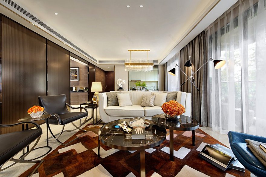 115m²珠江湾畔,大城美宅—宏鼎天御江畔样板房 戴勇室内设计师事务所-18