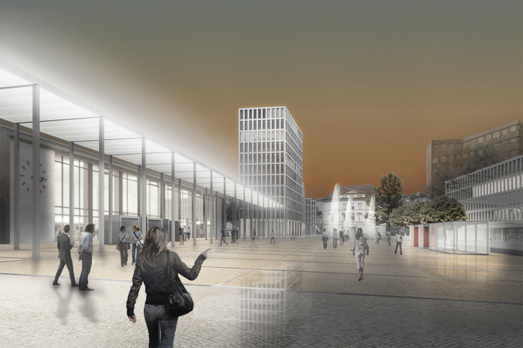 2015年·德国格平根市火车站周边区域

注：Göppingen是德国巴登 - 符腾堡州的一个城市，Bahnhofumfeld一般指火车站周边区域 丨dauner rommel schalk + Helleckes-4