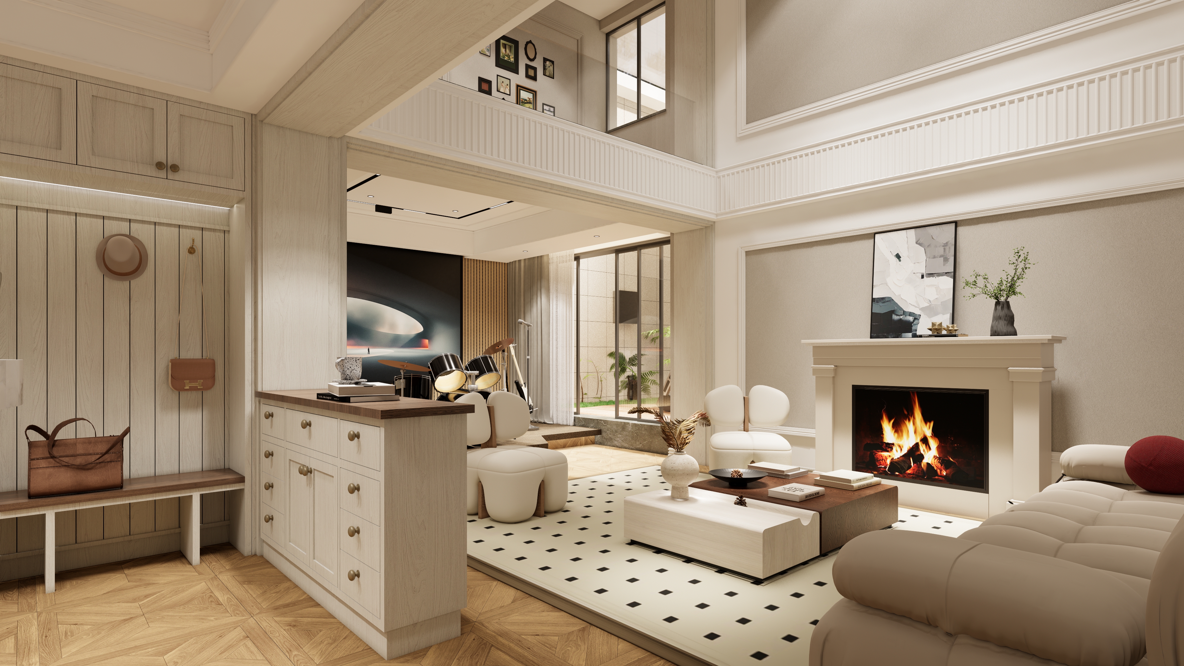 现代美式别墅设计作品丨中国扬州丨南京云间万象空间设计-28