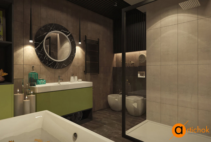 Бетон, контейнер, желтый, лофт - Art-i-chok-30