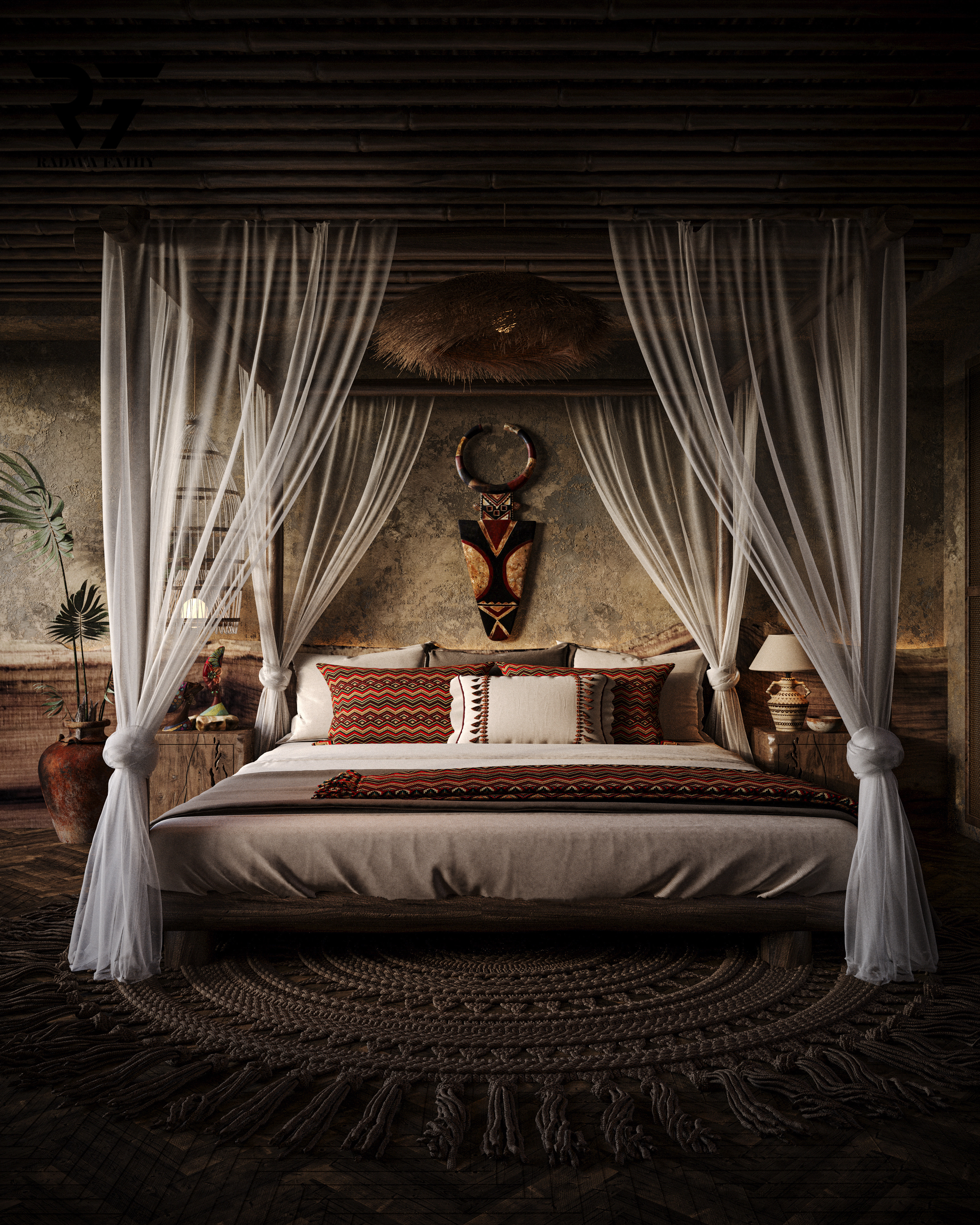 African bedroom-0