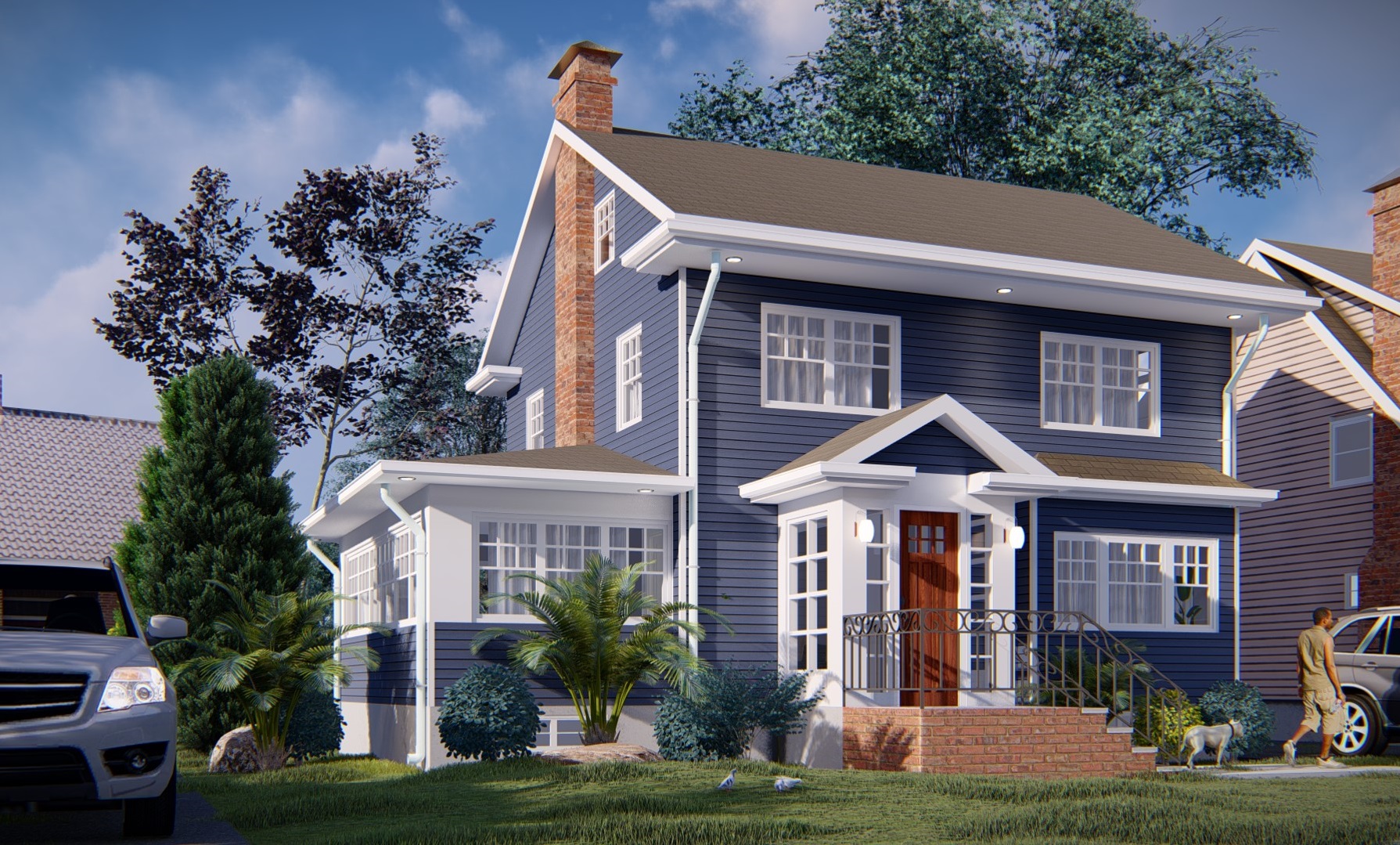 Family Room Interior Rendering-4