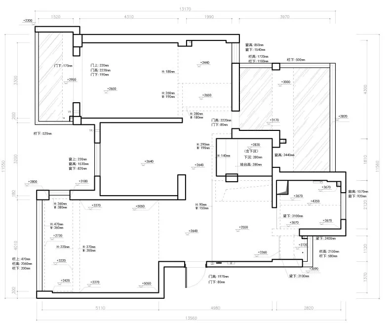 金地太阳城 200㎡现代跃层住宅丨支点环境艺术设计-62