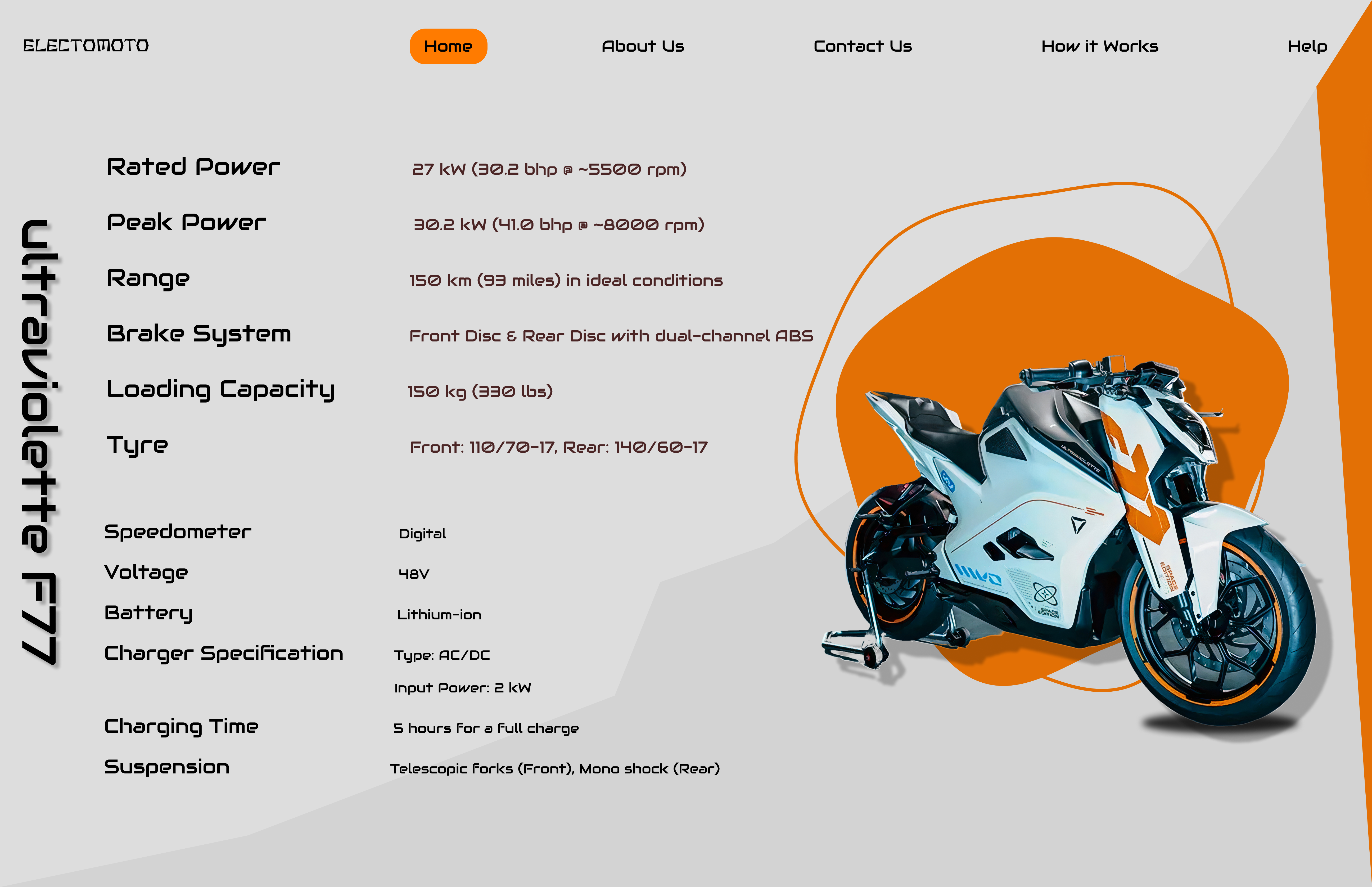 ELECTOMOTO EBIKES UI 着陆页设计-2