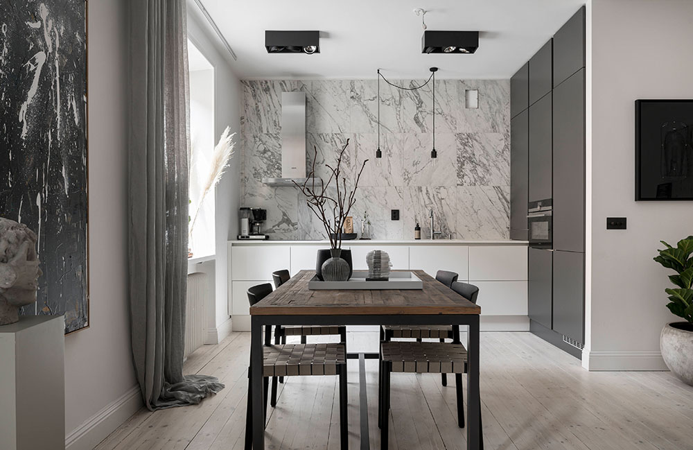 斯德哥尔摩 49 平米黑白木元素公寓-6