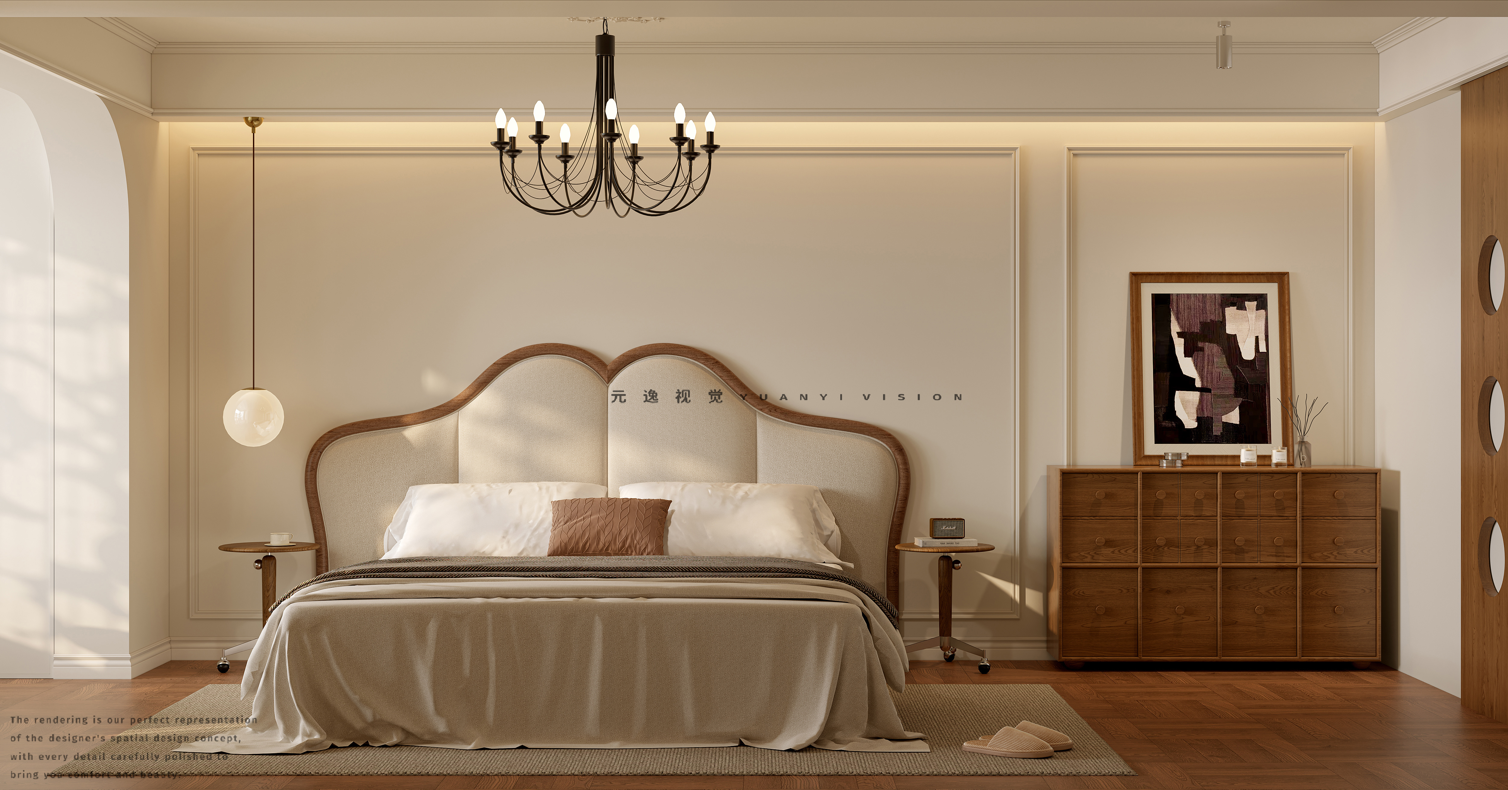 解构中古法式美学 · 住宅全案设计个人效果图表现-14