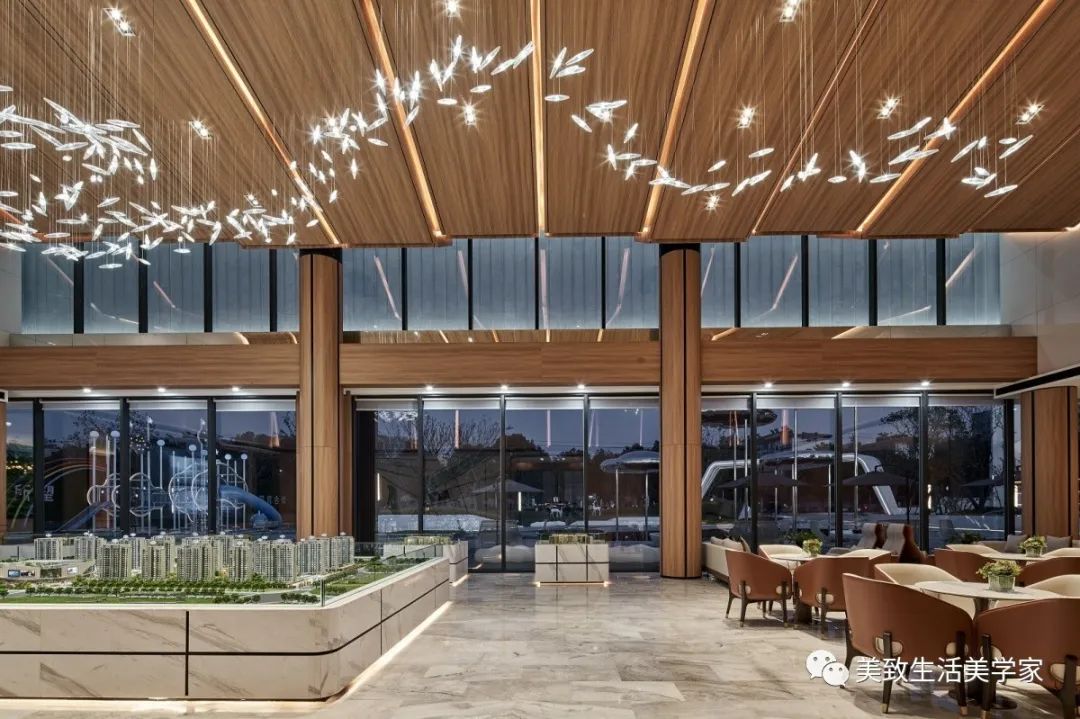 上虞华鸿万悦城售楼处 | 金属大理石的现代空间艺术-13