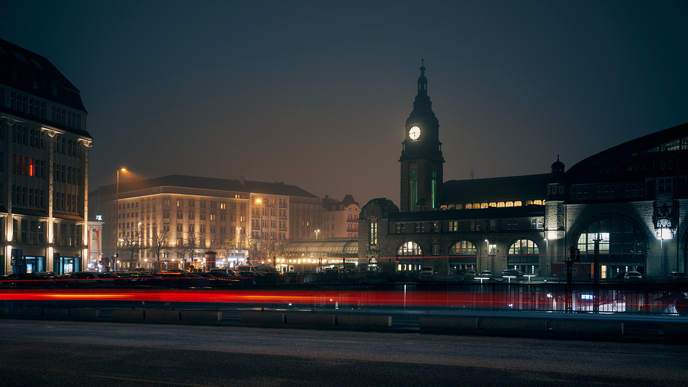 德国汉堡夜间光影建筑设计-10