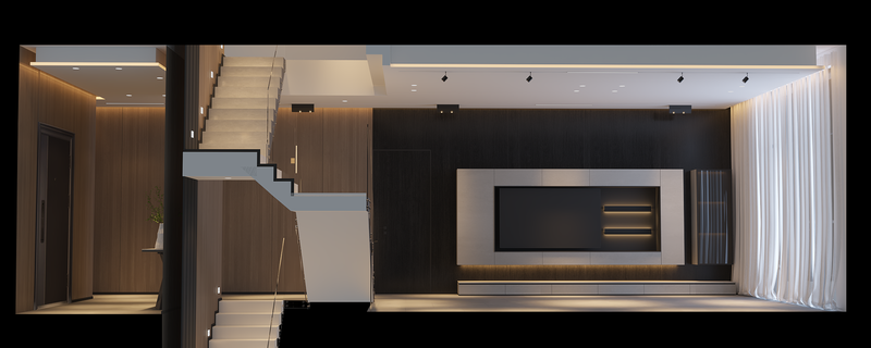 湛江市玥胧湖度假区别墅室内设计-7